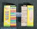 Jenga Wooden Blocks Number and Multicolor 54 Blocks with 4 Dice Stacking Tumbling Tower - Large Size Tower. 