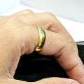 Gold-plated Round plain Challa ring. 