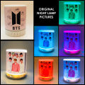 BTS Touch Lamp LED Music Speaker Chargeable for KPOP Fans (Printed). 