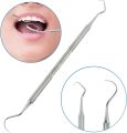 Professional Dental Tarter Scraper Tool Pick, Double Ended Tartar Plaque Remover for Teeth, Tooth Scraper - Added Tooth Cleaning at Home - 100% Stainless Steel, 6.5" Length (6.5 Inch (Pack of 1)). 