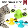 Windmill Cat Toy with Suction Cup and Lights, Rotatable Catnip Toys Cat Grooming Tools for Cat Hair and Face, Safe Fun Kitten Toys. 