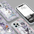 UCUC for Infinix Smart 9 Hot 50i Back Cover Cute Kuromi Transparent Crystal TPU Soft Case Full Lens Protection Ultra Thin Drop Resistant Phone Case. 