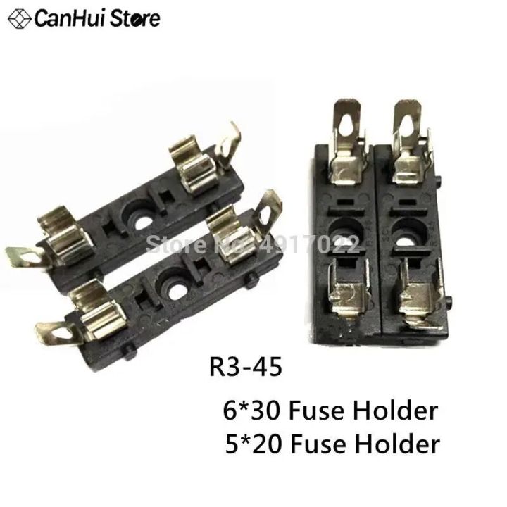 【Universal Car Parts Store】5pcs Taiwan SCI Fuse Holder PBT 125V (UL flame:94V-0) 8A 250V 5*20mm Fuseboxe inside 6*30 mm 10A 250V Hot NEW