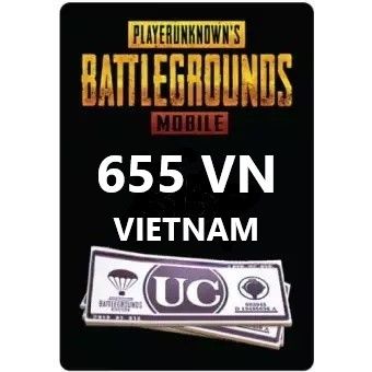655 UC (Unknown cash) PUBG VIETNAM(VN) FAST DELIVERY