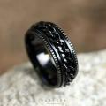 Never Fade Black Spinner Chain Ring for Men - Order Studio. 
