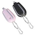 Mini Power Emergency Pod,Keychain Portable Charger for IPhone or Type-c,Key Ring Cell Phone Charger,Ultra-Compact External Charging Power. 