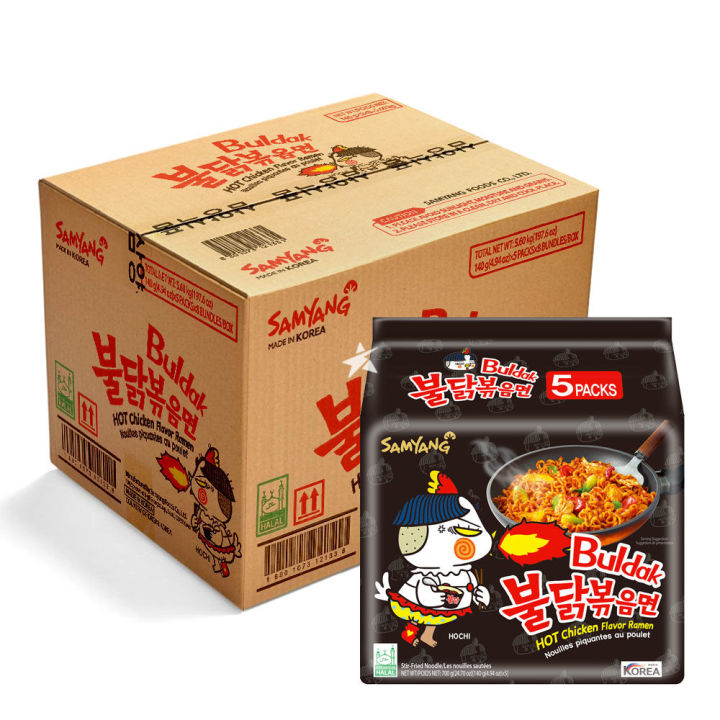 Samyang Buldak Hot Chicken Flavour Ramen 140g (Pack of 40)