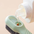 Cleaning Brush With Soap Dispenser | Long Handle | Soft Bristle | Shoes & Clothes Cleaner | Household Laundry Cleaning Tool. 