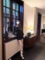 French Hepburn small fragrance style black fake two piece long sleeved dress women's early autumn temperament sexy and slimming short skirt. 