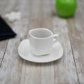 Wilmax England - Set Of 6 - SMALL COFFEE SHOT CUP & SAUCER - 90 ML. 