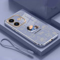 realme Note 60 note60 50 Glossy Leisure Crayon Shin-chan Casing Square Edges Plating Back TPU Soft Case Cover. 
