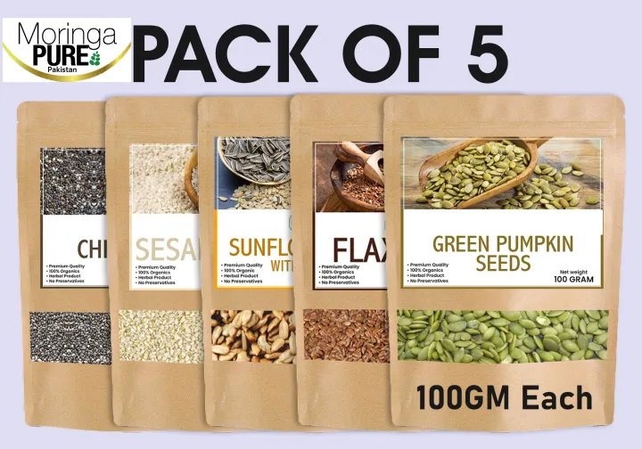PCOS%20Organic%20Seeds%20Combo%20Kit%E2%80%93Chia%20Seeds,%20Pumpkin,%20Sunflower,%20White%20Sesame%20&%20Flax%20Seeds%20100gx5%20Pakistan%20-%20Image%203