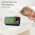 LED Digital Projection Alarm Clock Table Electronic Alarm Clock with Projection Time Projector Bedroom Bedside Clock. 