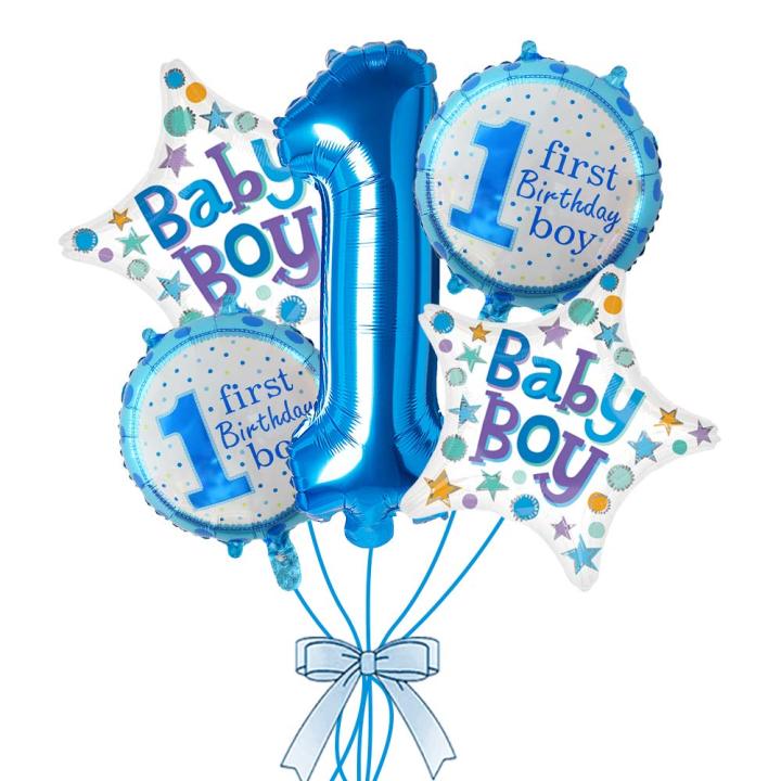 1%20FIRST%20BIRTHDAY%20BOY%20Theme%20Foil%20Balloon%205%20Pieces%20Set%20-%20Image%205