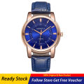 MODIYA Original Men's Watches Luxury Brand Genuine Leather Strap Men's Wrist Watch Life Waterproof Men's Quartz Analog Watches. 