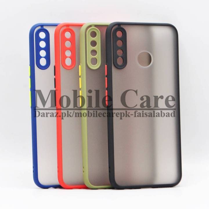 Infinix Hot 8 Back Cover  Tecno Spark 4 Back Cover Smoky Matte Camera Case Cover For Hot 8,Spark 4