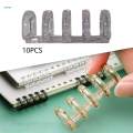 10x 5 Rings Loose Leaf Binder Rings Removable Binding Spines DIY Comb Binding Rings for School. 