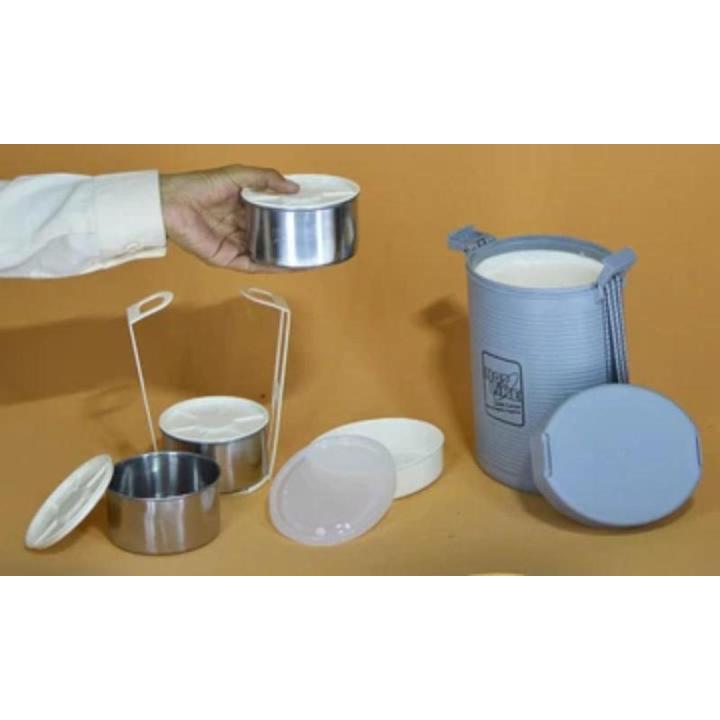Hotline 3 Layer Insulated Lunch Box Tiffin Food Carrier For Office Travel (Multicolours)