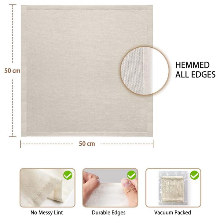 Muslin Cloths for Cooking, 50X50cm, Pure Cotton Cheese Cloth 3 Pcs