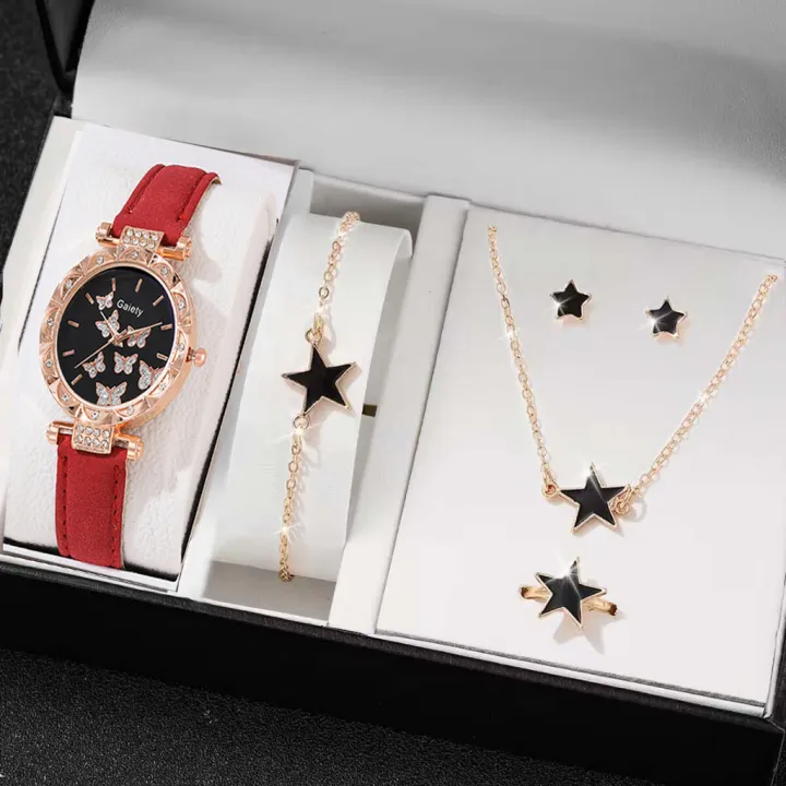 Butterfly%20Jewelry%20and%20Fashionable%206Pcs%20Quartz%20Watches%20for%20Women%20On-the-Gofor%20Women%20Ladies%20-%20Image%205