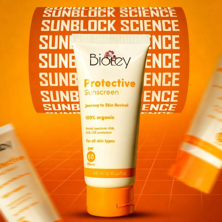 Biorey Protective Sunscreen SPF 60 – Broad Spectrum Sunblock For Daily ...
