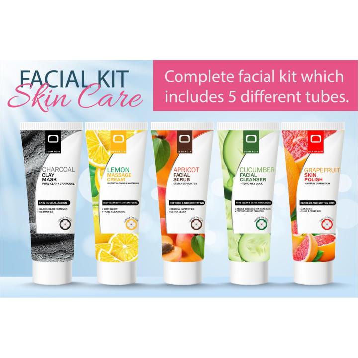 Dermagin Complete Facial Kits (5 x 100ml Tubes)