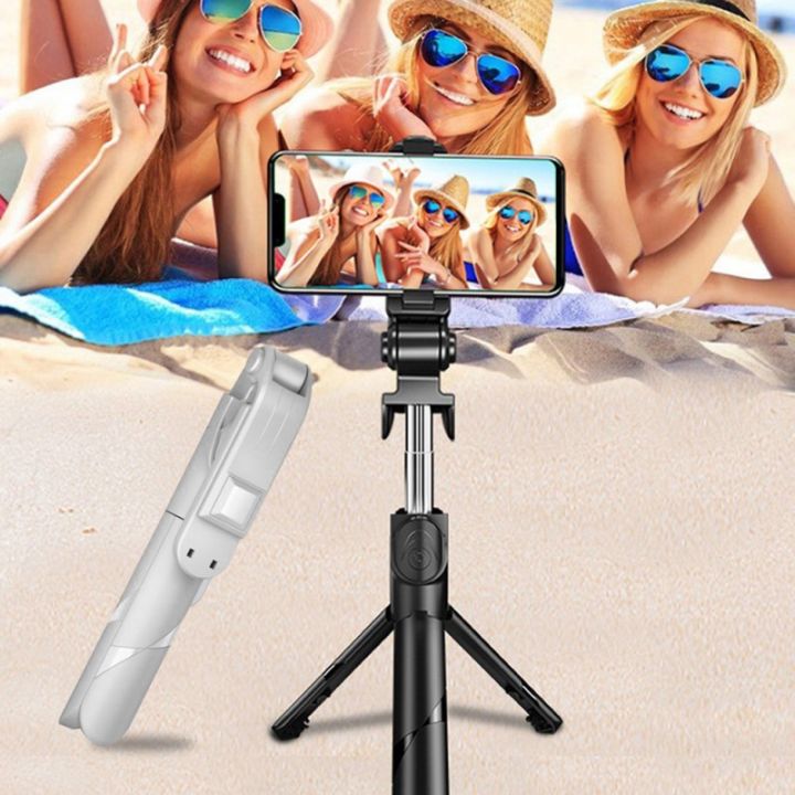 Mini Tripod Phone Holder 3 In 1 Wireless BT 4.0 Selfie Stick Foldable Extendable Monopod with Remote Control for iPhone 11 12 13