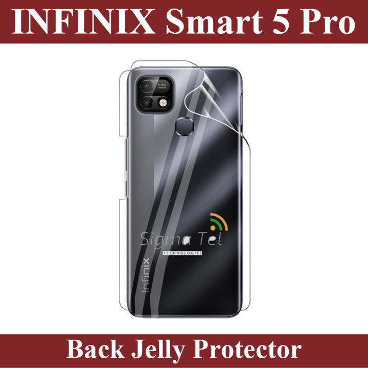 Infinix Smart 5 Pro Back Jelly Protector Poly Transparent Edge To Edge Sides Coverage For Infinix Smart 5 Pro