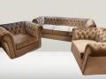 Sofa 5 Seater Chaester Field Tufting  Designed Golden  Valvet Instalment furniture   & Colour Can be Customized(3+1+1). 