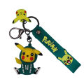 Three-dimensional doll Pikachu avocado keychain pendant children's bag gift factory direct keychain pendant. 