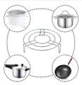 Universal Stainless Steel Round Heat Resistant Hot Pot And Pan Stand - Best Stainless Steel Round Steamer Steam Rack Kitchen Cooking All Sizs. 