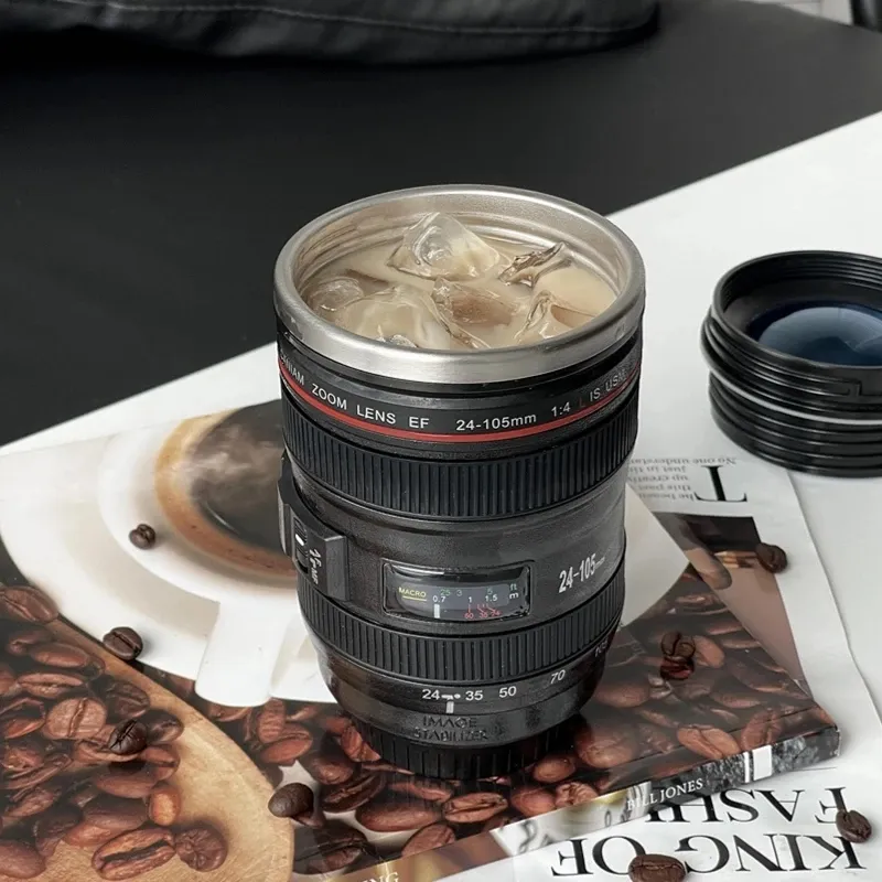 Camera Lens Travel Thermos Mug