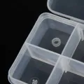 F-141 Multipurpose Transparent Plastic Storage Box with 5 Removeable Partition Storage Box for jewelry and Electronic components F141 G141. 