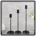 3 in 1 Candle Holder Stand for home office and dinning table decoration Black and Gold Color BY EMPIRE COLLECTION. 