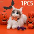 Halloween Cat Collar with Bow Tie and Bell Cats Charm Funny Comfortable for Boys and Girls Kittens. 