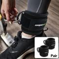 Sooperfit Gym Straps Weight Lifting straps for adjustable d-ring gym ankle pulley cable machine attachment neoprene ankle cuff - Black. 