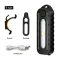 LED Red Blue Shoulder Police Light with Clip USB Charging Flashing Warning Safety Flashlight Torch Bicycle Warn Light Work Lamp. 