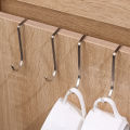 1/2Pcs Door Hanger Hook Stainless Steel Double S-Shaped Storage Hook for Bathroom Kitchen Home Organizer. 