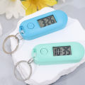 【New design】Mini Digital Silent Luminous Portable Key Chain Digital Electronic Clock Student Exam Study Library Pocket Watch Green Back light LCD Display. 