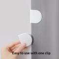 1-4pcs Shower Curtain Clip Bathroom Shower Curtain Clip Wind-Proof Splash-Proof Perforated Shower Curtain Clips Fixing Clips. 