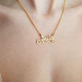 Customize Twirl Motif Heart Name Locket Design Any Name Pendant, Name Locket for girls. 