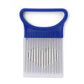 Onion Holder Hand Held Easy Slicer Cutter Potato Wedge Kitchen Safe Fork Kitchen Cutting Tools Tomato Onion Safe Fork Gadgets-blue. 