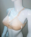 Cross Design Cotton Bra Best Quality Cotton Brazier (Skin & Black). 