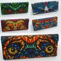 QTriangle Portable Folding Glasses Case Hard Cartoon Animal Print Pattern Glasses Storage Box Magnetic Leather Case For Eyeglass. 