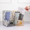 vertical rack metal wire magazine holder desk file folder organizer Magazine Holder document storage compact. 