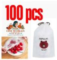 100 Pcs Disposable Cling Film Cover Elastic Food Storage Covers Disposable Bowl Covers Dish Plate Covers Transparent Universal Food Cover Stretch Lids For Cookware Kitchen Seal Lid Preservation Vacuum Food Storage Dust Proof Plastic Fresh Keeping Cover. 