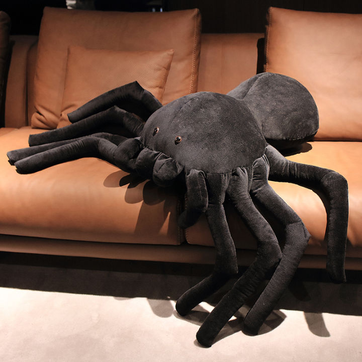 YueYangSport Realistic Big Size Spider Plush Toy Soft Plushie Stuffed Animal Scary Spider Doll Halloween Room Decoration Kids Birthday Gift