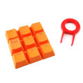 9-Key PBT Mechanical Keyboard Keycap Set, Rainbow Hood, Two-Color Mold, Transparent Keycap. 