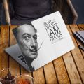 Salvador Dali Typography Painters Moustache Laptop Back Vinyl Skin Sticker 13 13.3 14.6 15 15.4 15.6 Inches Laptop Skin Stickers. 