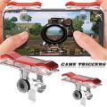 PUBG New Stylish Soft Fortnite controllers  Mobile Gaming Metal Trigger L1 R1 Button with  1 pair of Pubg Gloves  Game Shooter Controller.. 